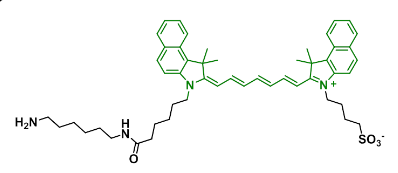 ICG-amine，1686147-55-6，氨基修飾的近紅外染料