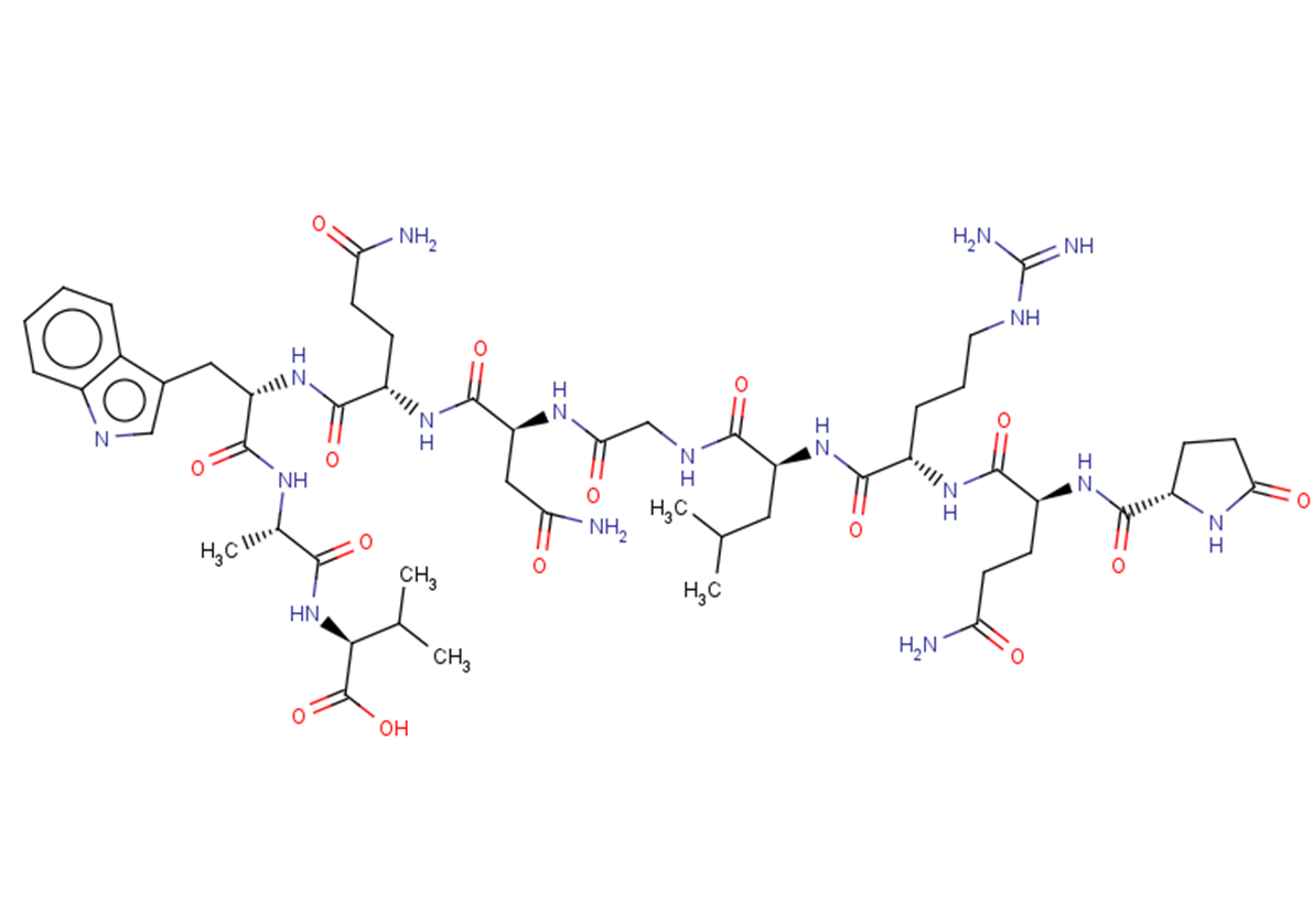 pGlu-Gln-Arg-Leu-Gly-Asn-Gln-Trp-Ala-Val